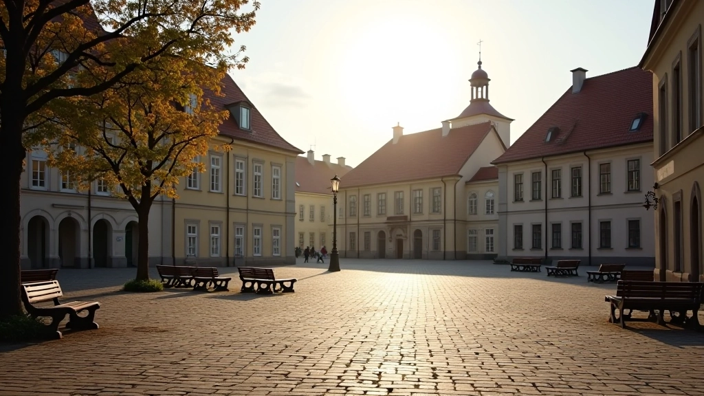 Senamiesčio aikštė, architektūra, paminklas, rami vieta